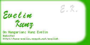 evelin kunz business card